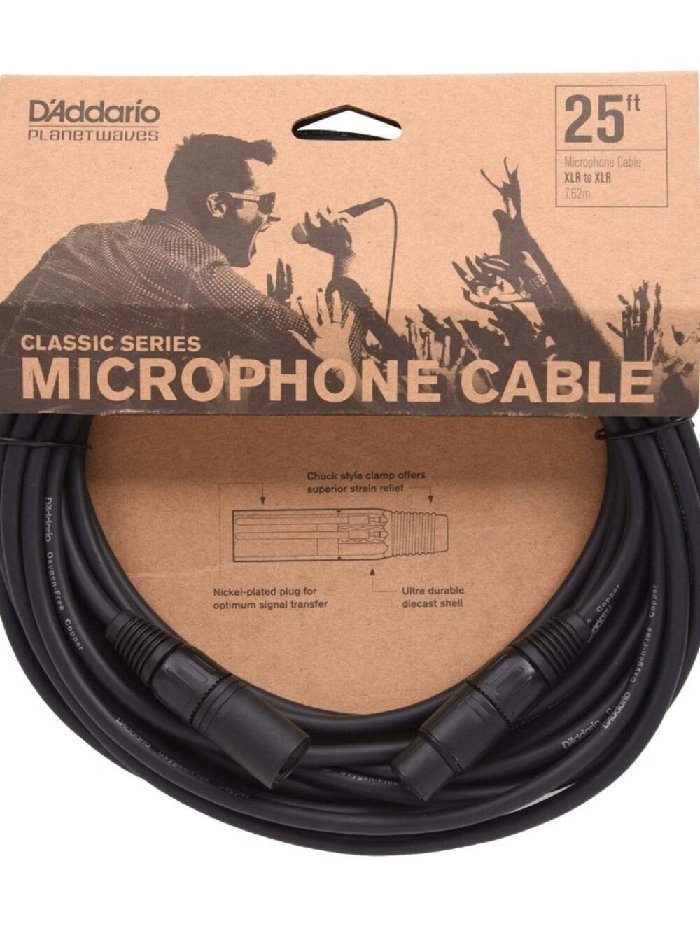 D'Addario Classic Series XLR Microphone Cable 25' NWT
